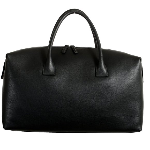 Cavalli Class Unisex Black Leather Duffel Travel Bag - Picture 9 of 14